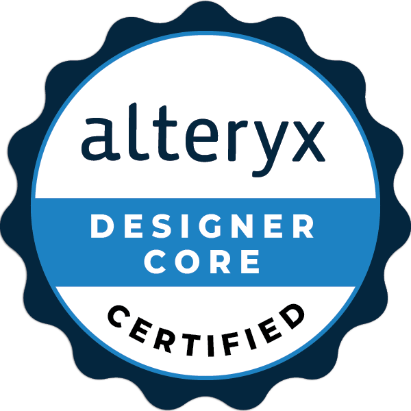 Alteryx Core Certification Badge